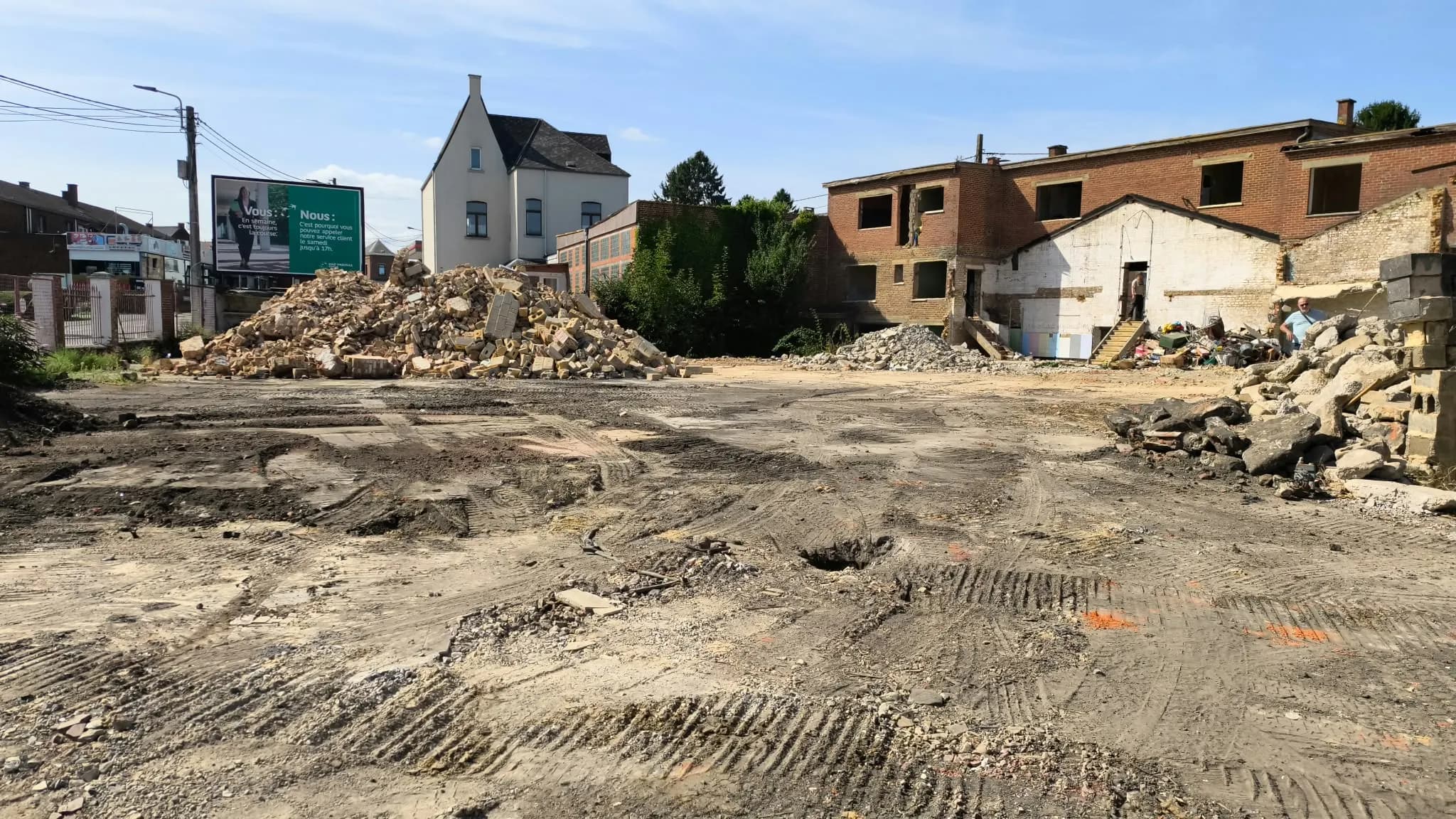 Terrain dégagé sur le site de la Résidence des Tchats à Chapelle-lez-Herlaimont